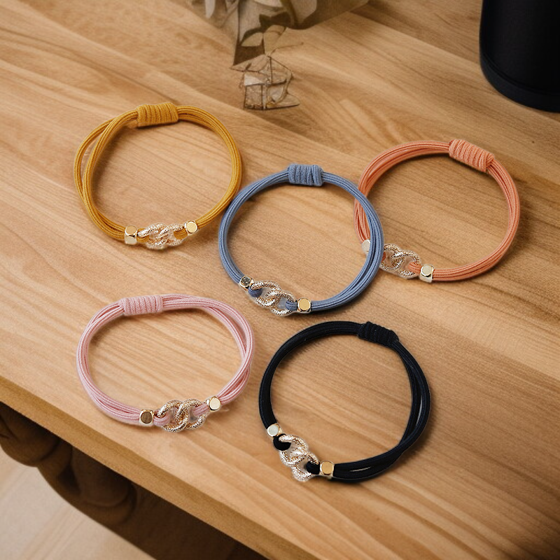 馬尾皮筋兩用手鏈髮圈日常穿搭