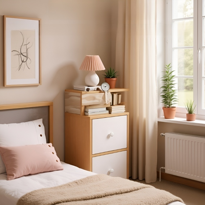 침대 옆에 놓는 다기능 서랍형 수납장