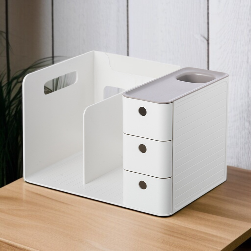 기숙사 탁상 서립 서랍식 수납 선반 사무용 책상 선반 학생 서류철 서립