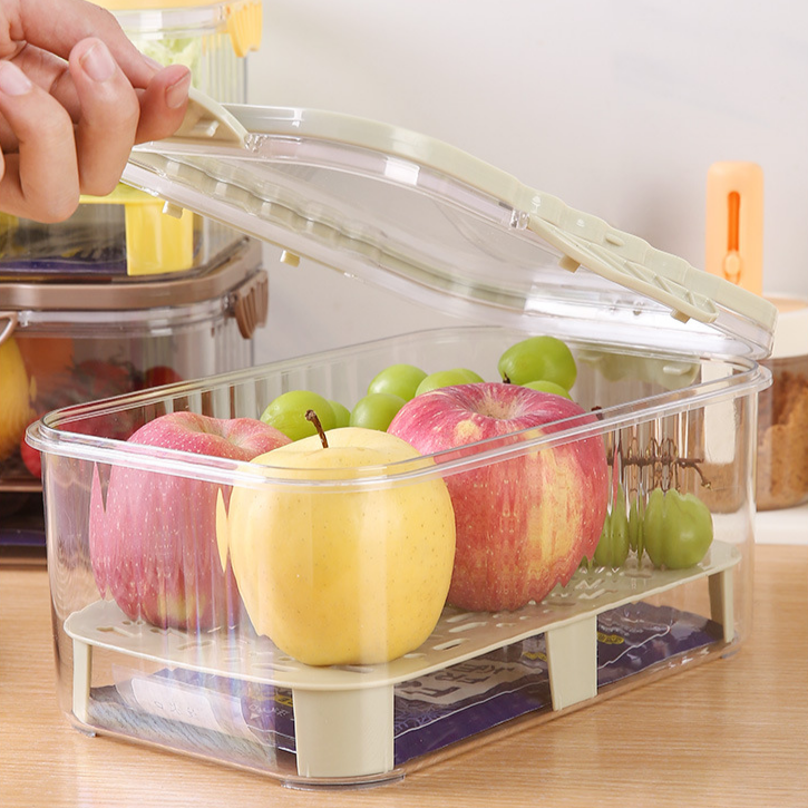 戶外手提便當收納盒 野餐水果蔬菜保鮮盒