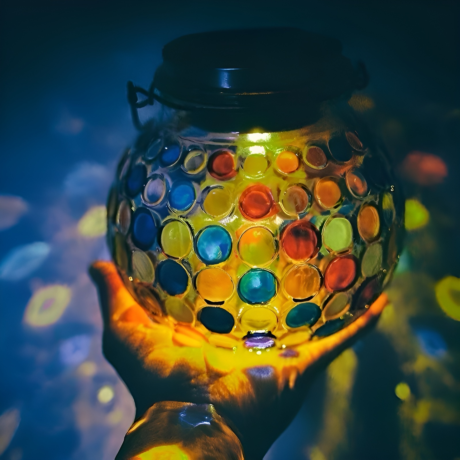 ソーラーガラスジャーライト