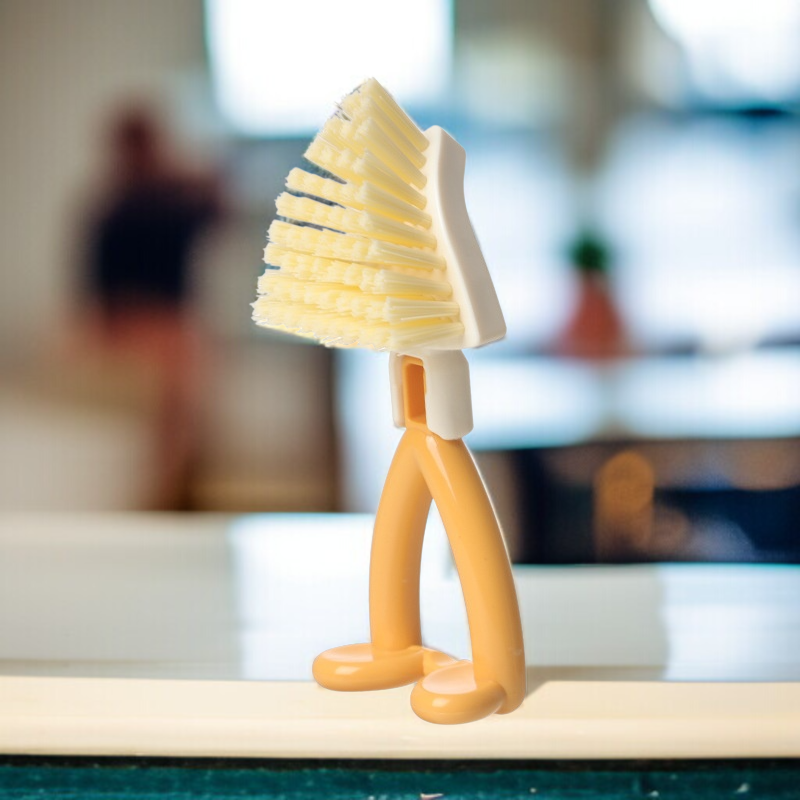 Kitchen Mesh Basket Crevice Cleaning Brush Triangle Foldable Bathroom Cleaning Brush