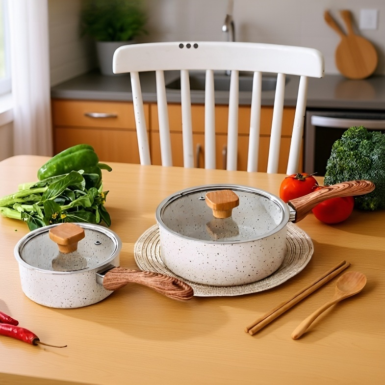 Sartén antiadherente de estilo japonés elaborada con piedra maifan.