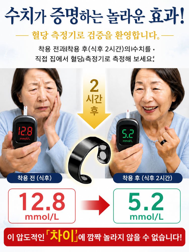 췌장 회복·자기치료 혈당강하 반지