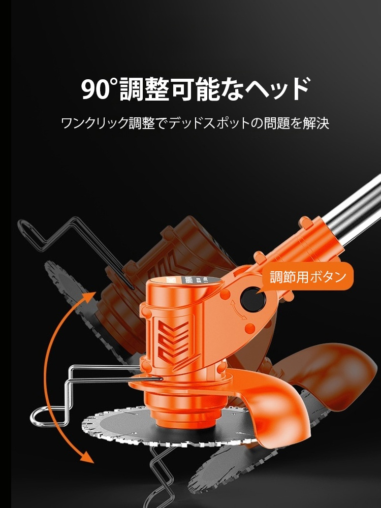 【燃料不要、充電不要】ポータブル手持ち草刈機！3分で100平方メートルの芝生を刈る