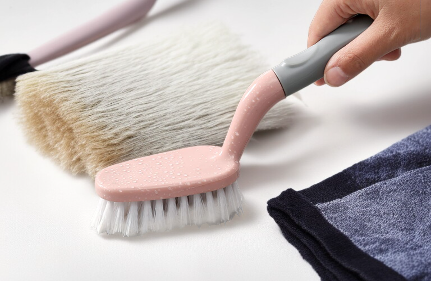 화장실 바닥 브러쉬 손잡이 및 재질 설명