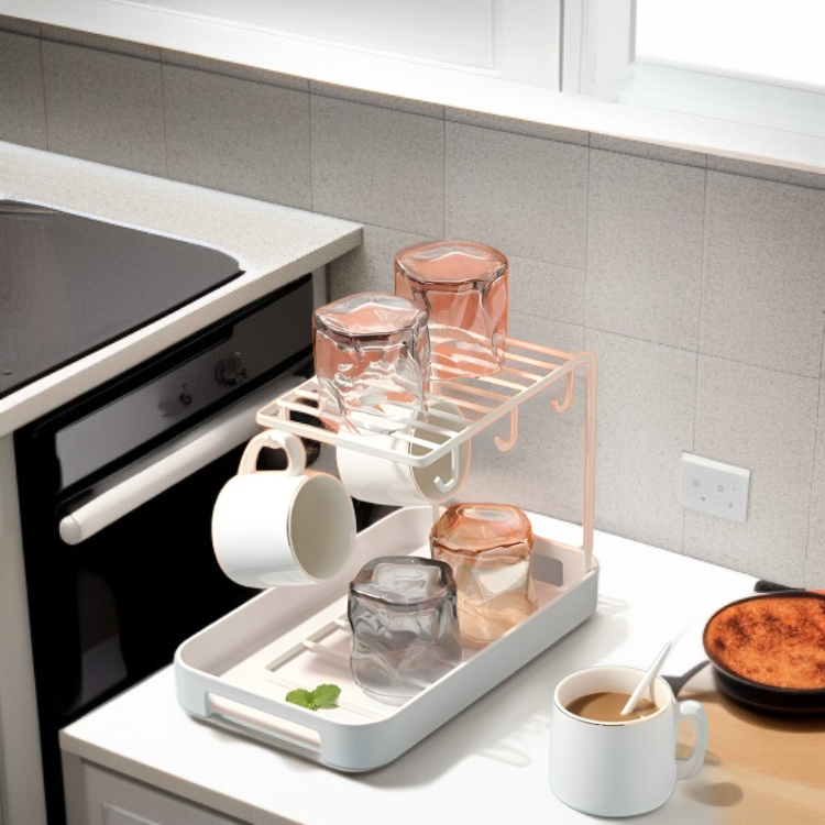 カップラックでコーヒーカップを逆さまに収納