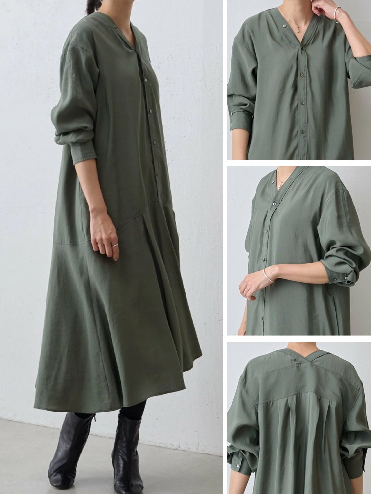カラーレスシャツワンピース