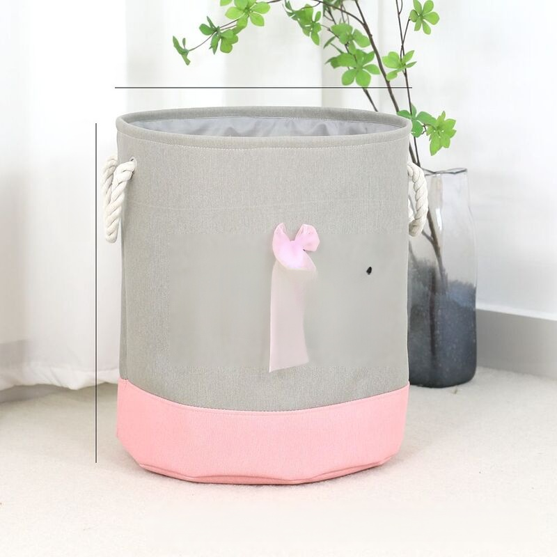 소녀풍 패브릭 수납바구니 의류 장난감 정리함