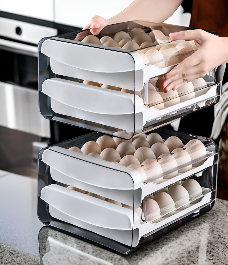 رف بيض موفر للمساحة في الثلاجة
