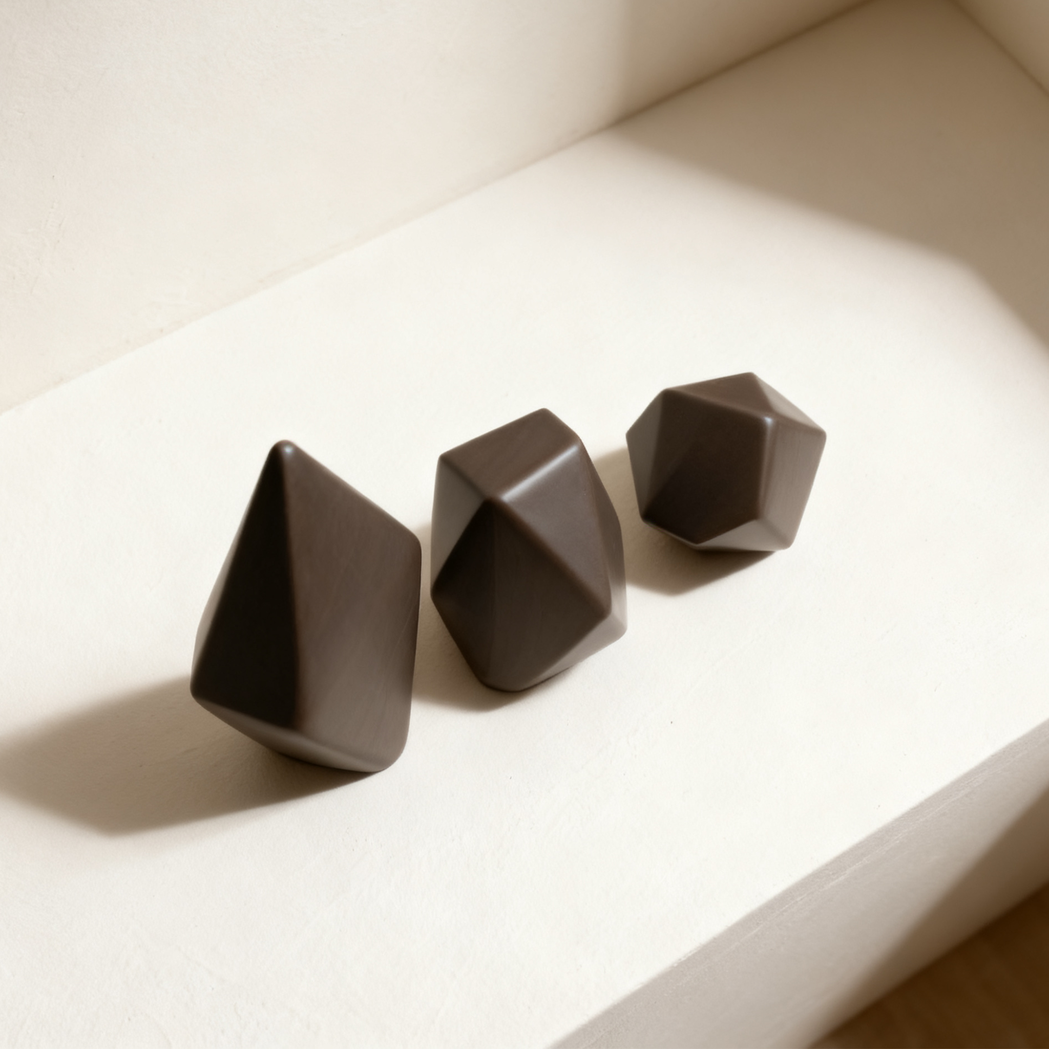 기하학 패턴의 세련된 도자기 장식품