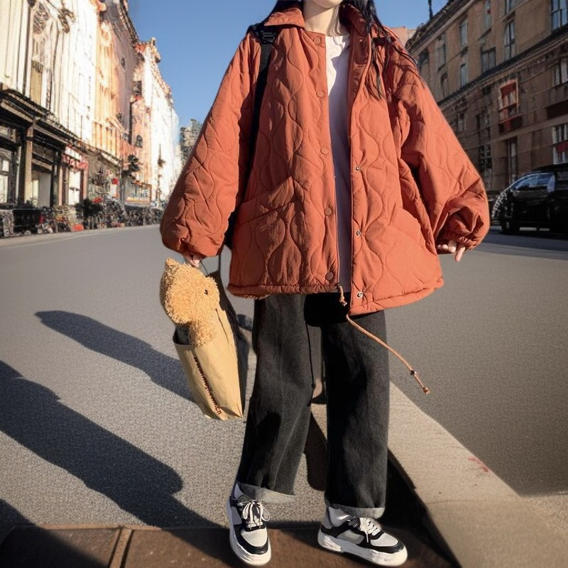 中长款女棉服外套