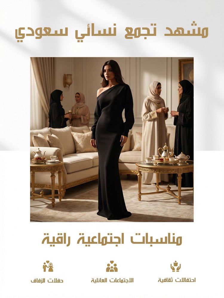 【ملابس نفس موديل المشهورة】فستان صوف ناعم بأكمام طويلة وكتف مكشوف