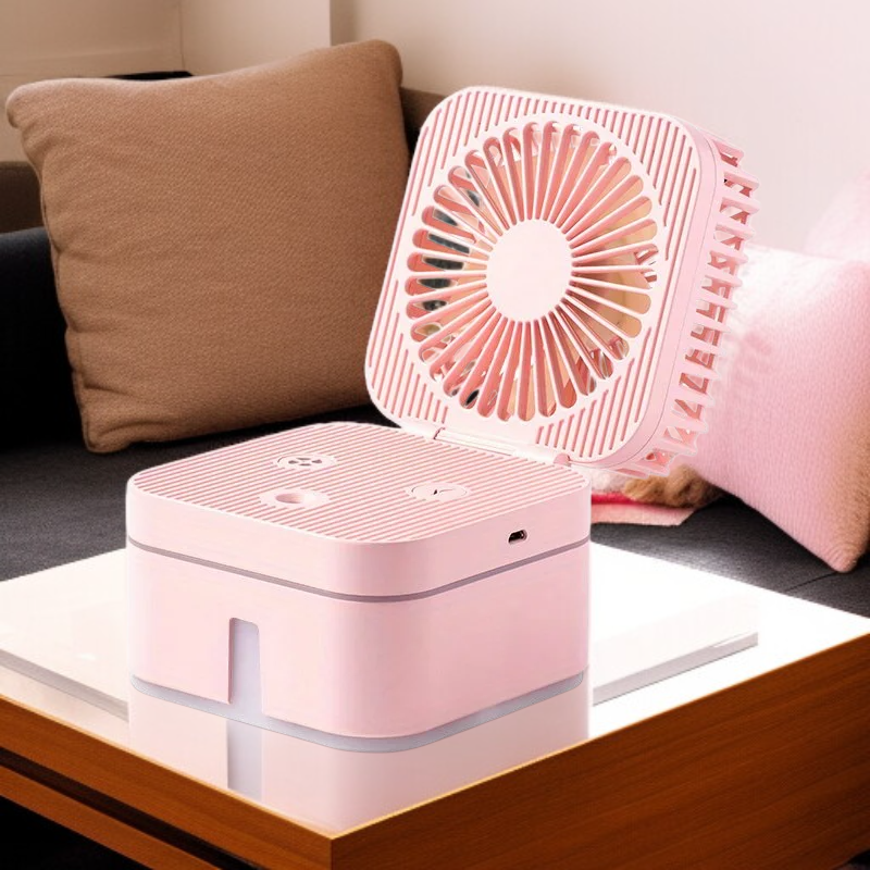 생일 미니 가습기 테이블 팬 큐브 학생용
