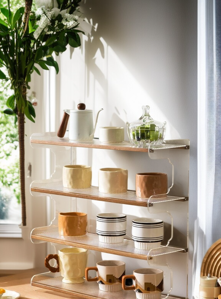 Multi-layer desktop storage rack for home and office