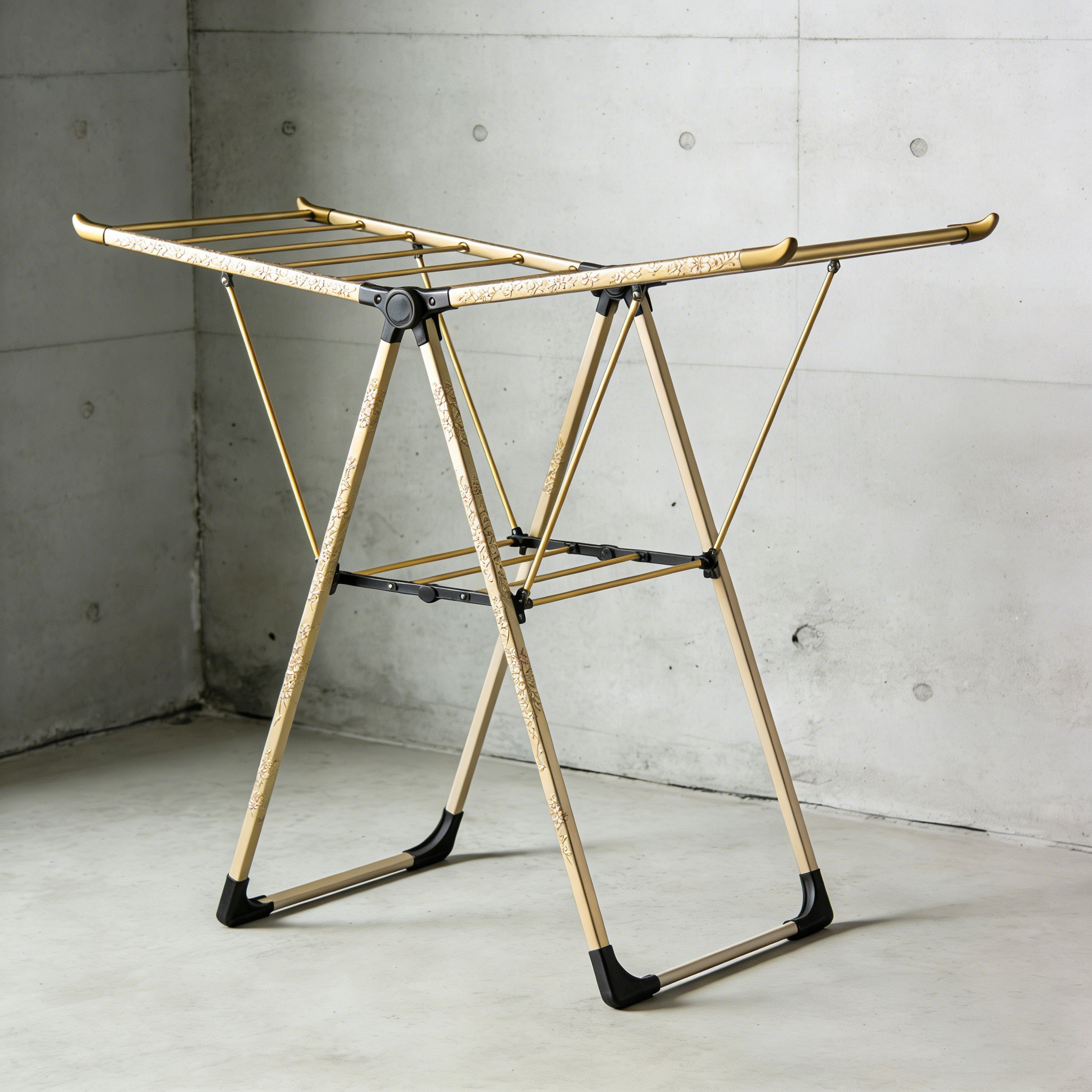 折りたたみ式物干しラック全体イメージ