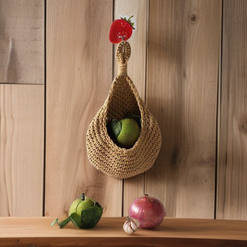 寝室用手作りかぎ針編み収納バスケット