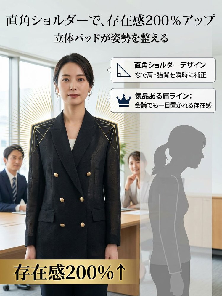 -3kgすっきり細見えジャケット