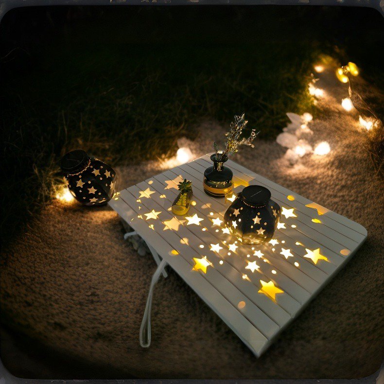 ソーラー屋外ライトランタンスターナイトライト暖かい光IP65防水ガーデン装飾ライトガーデンライトLED芝生ライト鉄五芒星ライトシャドウライト自動点灯