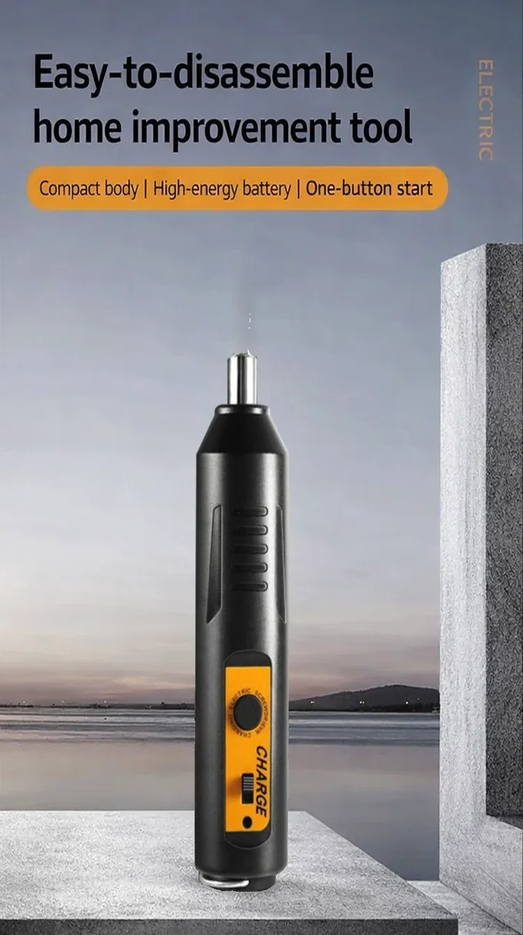 Juego de taladro eléctrico portátil y destornillador mini para bricolaje doméstico
