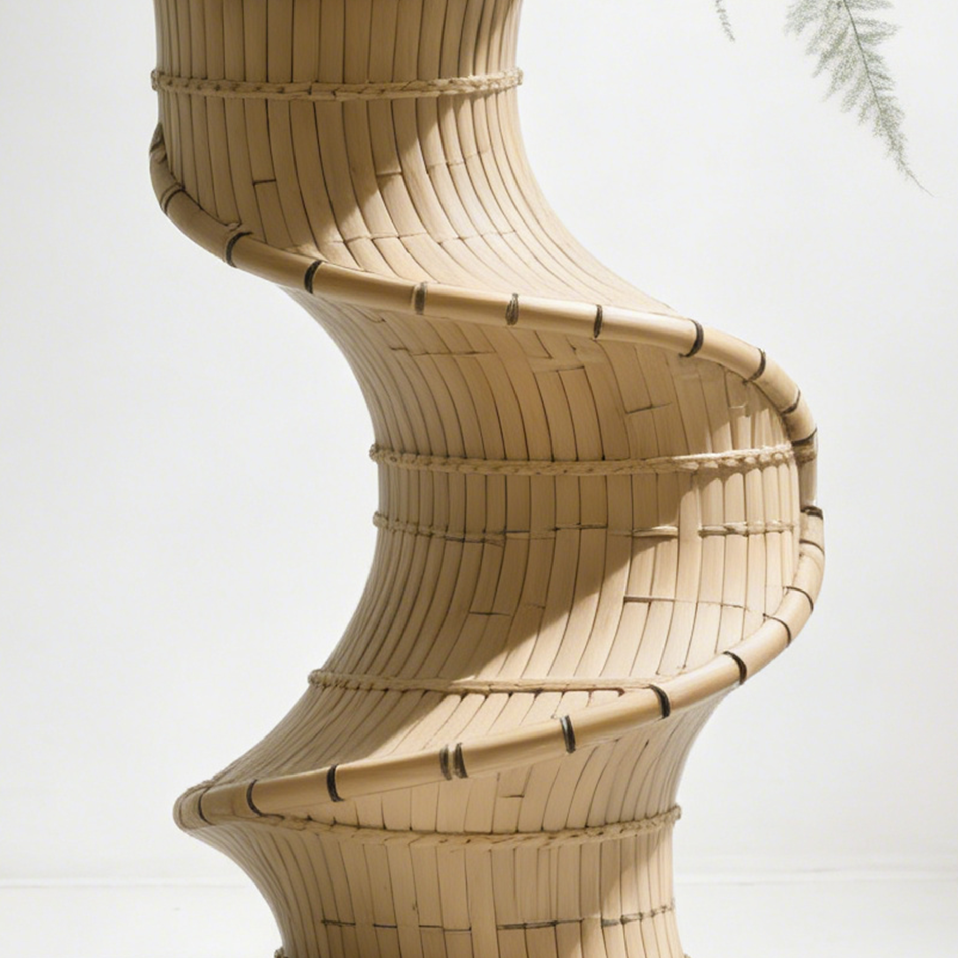 내추럴 대나무 소재 화분 디테일