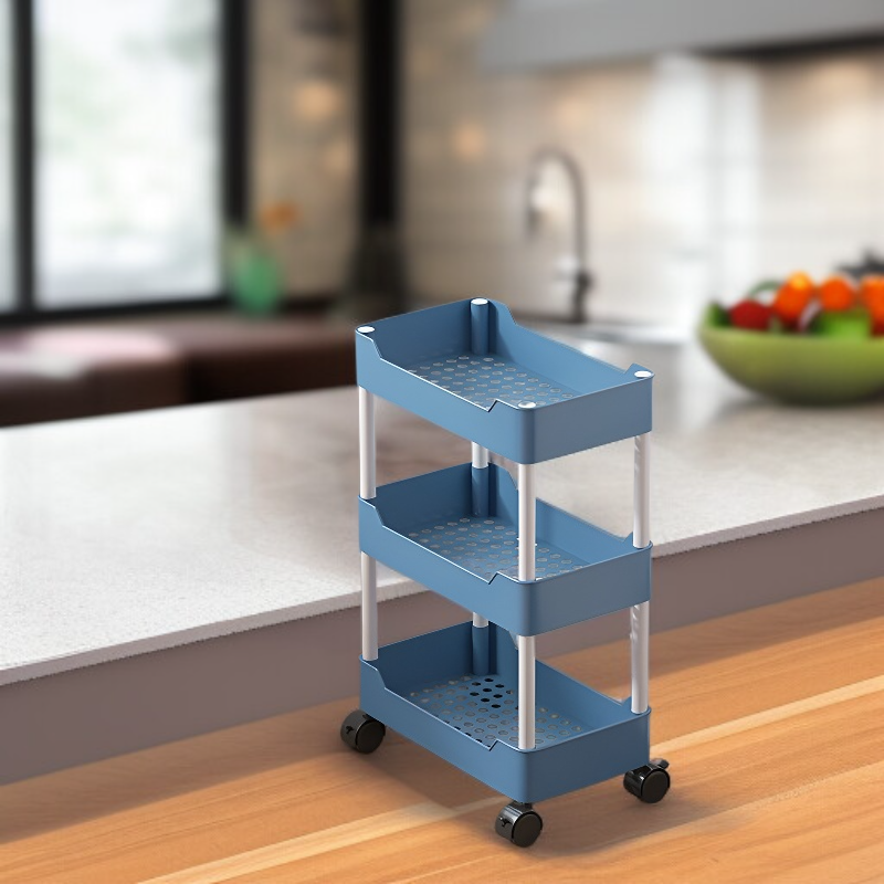 다기능 가정용 수납 트롤리 분리 세척 가능 욕실 주방 다층 선반