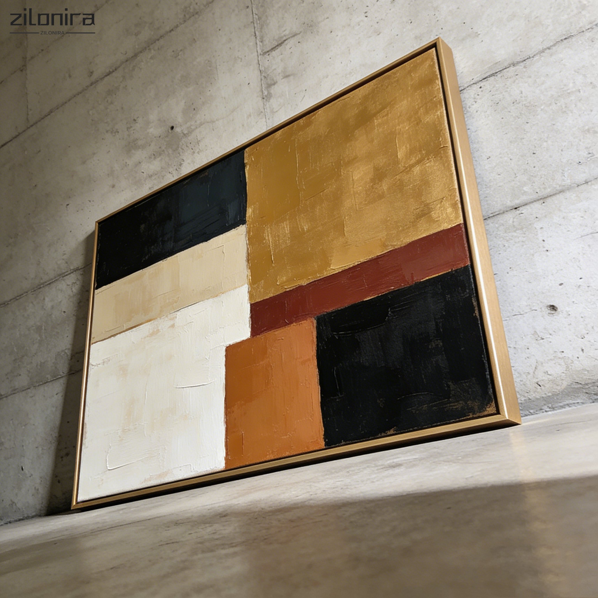 기하학적 색상 블록 장식 그림