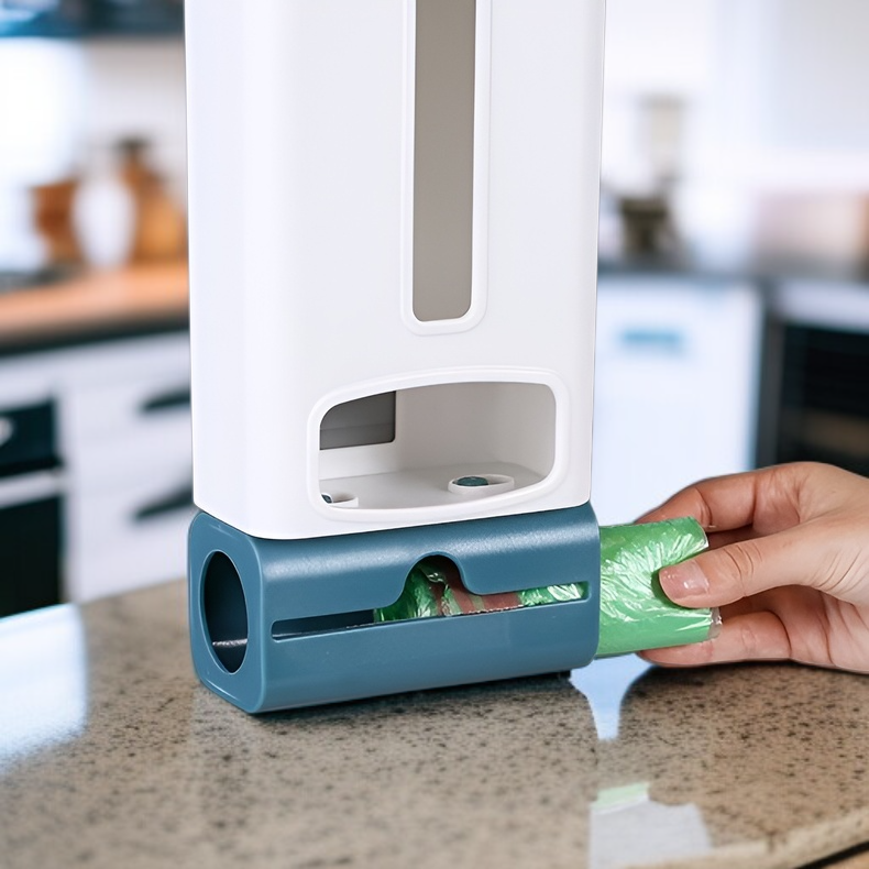Soporte de bolsas de basura para cocina, diseño montado en pared