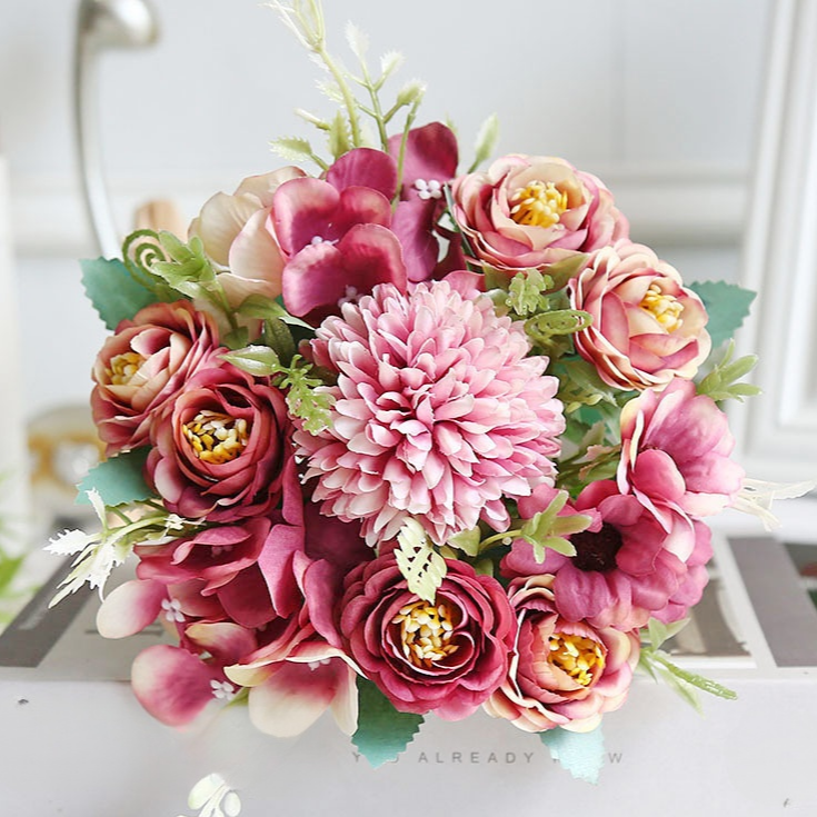 수공예 인조 꽃다발