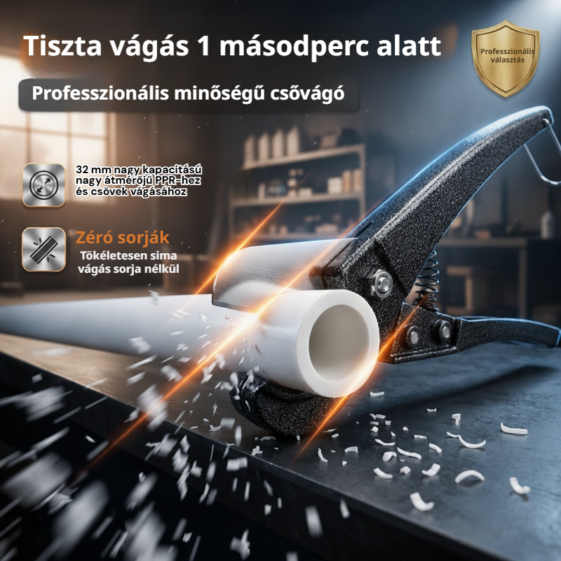 Importált mangánacél fekete műanyagcső vágó