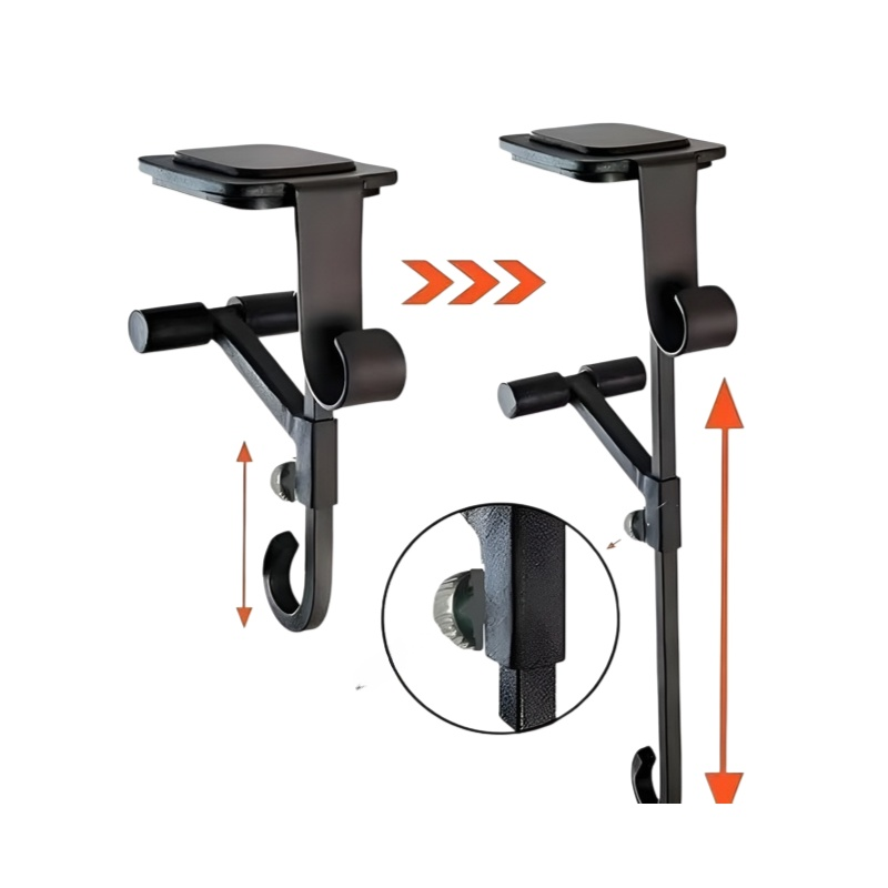 ราวแขวนโลหะแบบยืดหดได้โดยไม่ต้องเจาะรู