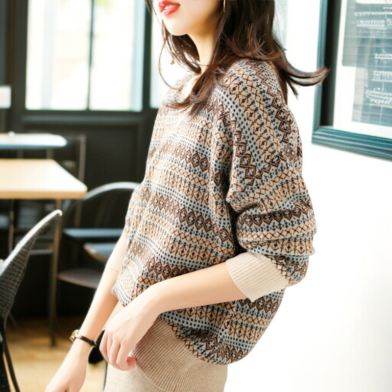 ルーズクラッシングニットセーター セーター テールゲートピックアップ トップス 引き出し Vネック トップス ルーズクラッシングセーター