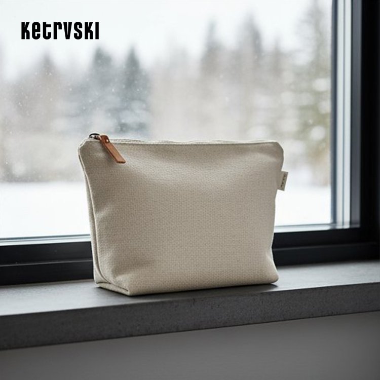 라이트 카키색 수납백