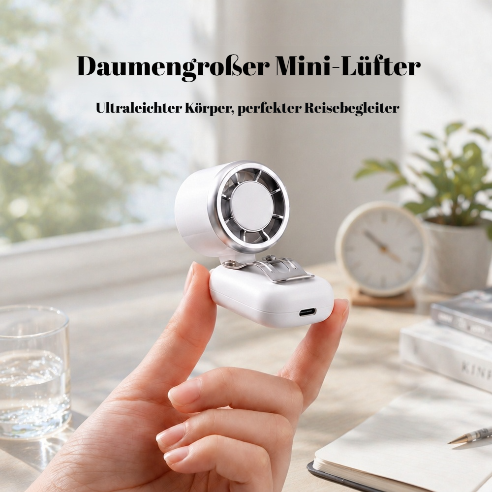 USB-aufladbarer Mütze-Lüfter für unterwegs