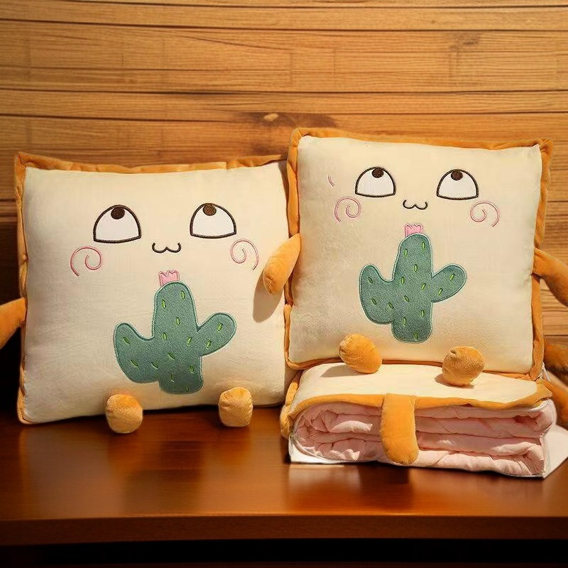 Portable pillow quilt for travel