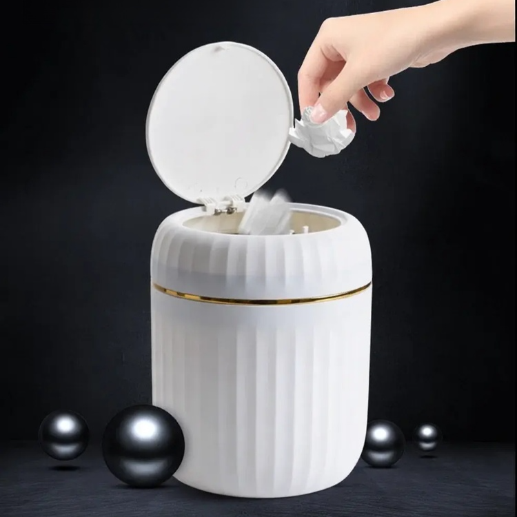 迷你版按壓式桌面垃圾桶