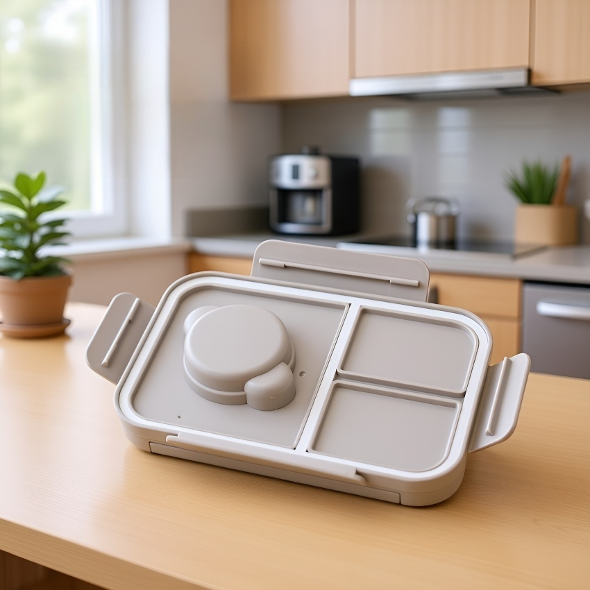 Lunchbox für Schüler und Büroangestellte, mikrowellengeeignet, mit Fächern