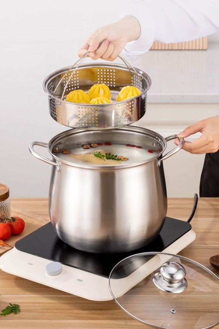 Couvercle en verre pour casserole en acier inoxydable