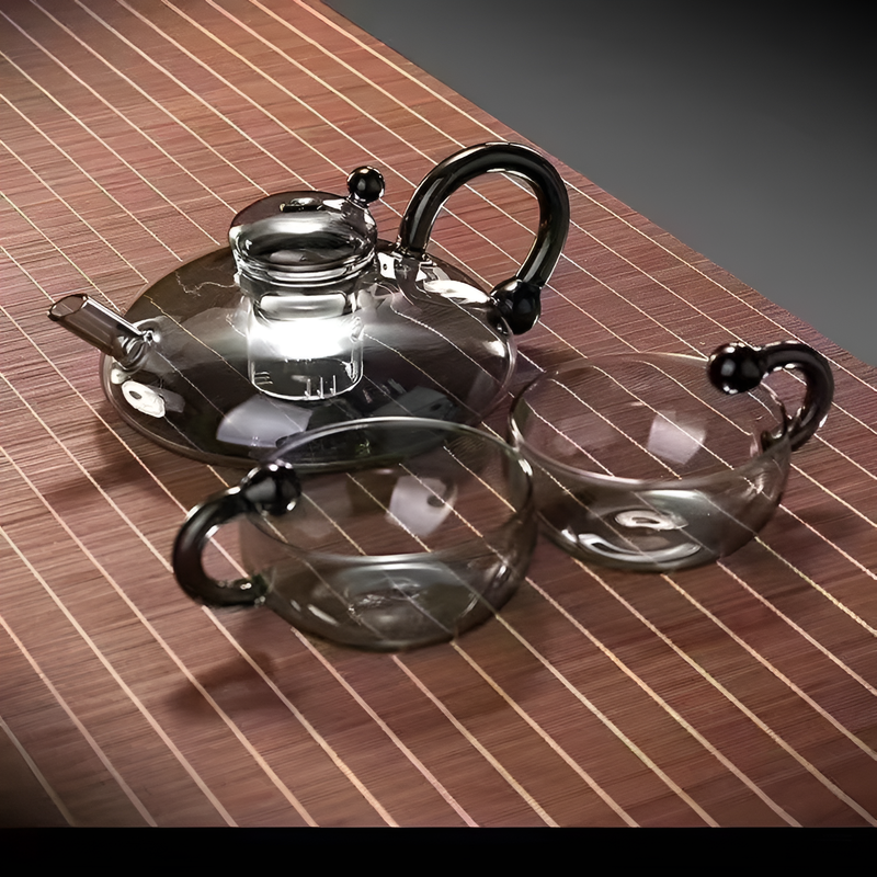 新款耐高溫煙灰色手工鼠尾壺茶具煮茶壺