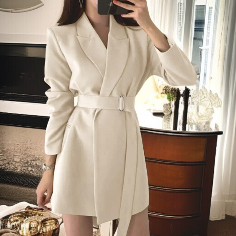 퀸카 레이스 슈트 통근 트렌치코트 클래식 통근 정장