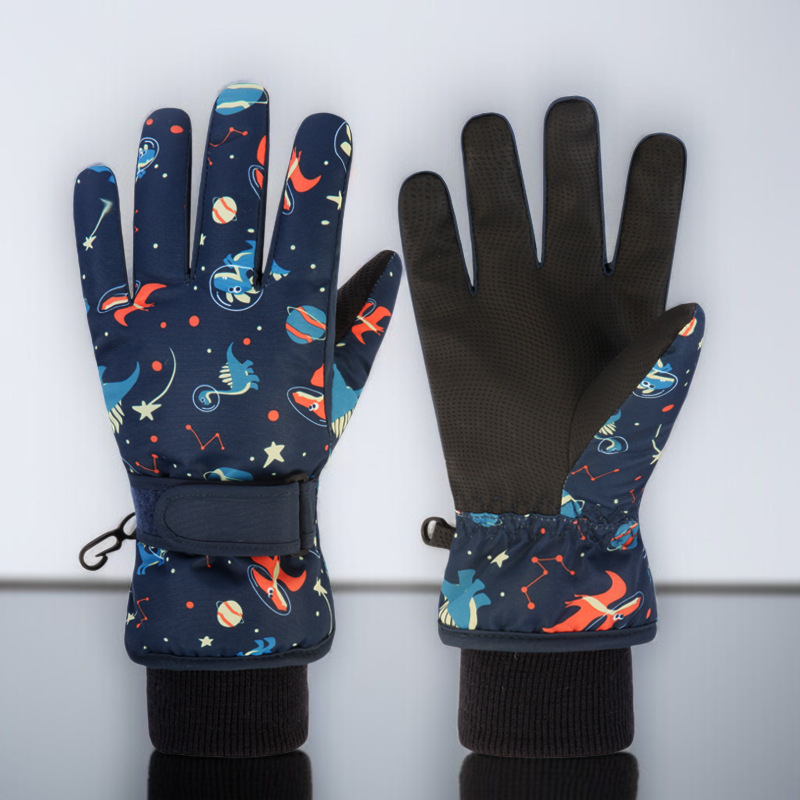 卡通加絨保暖棉手套