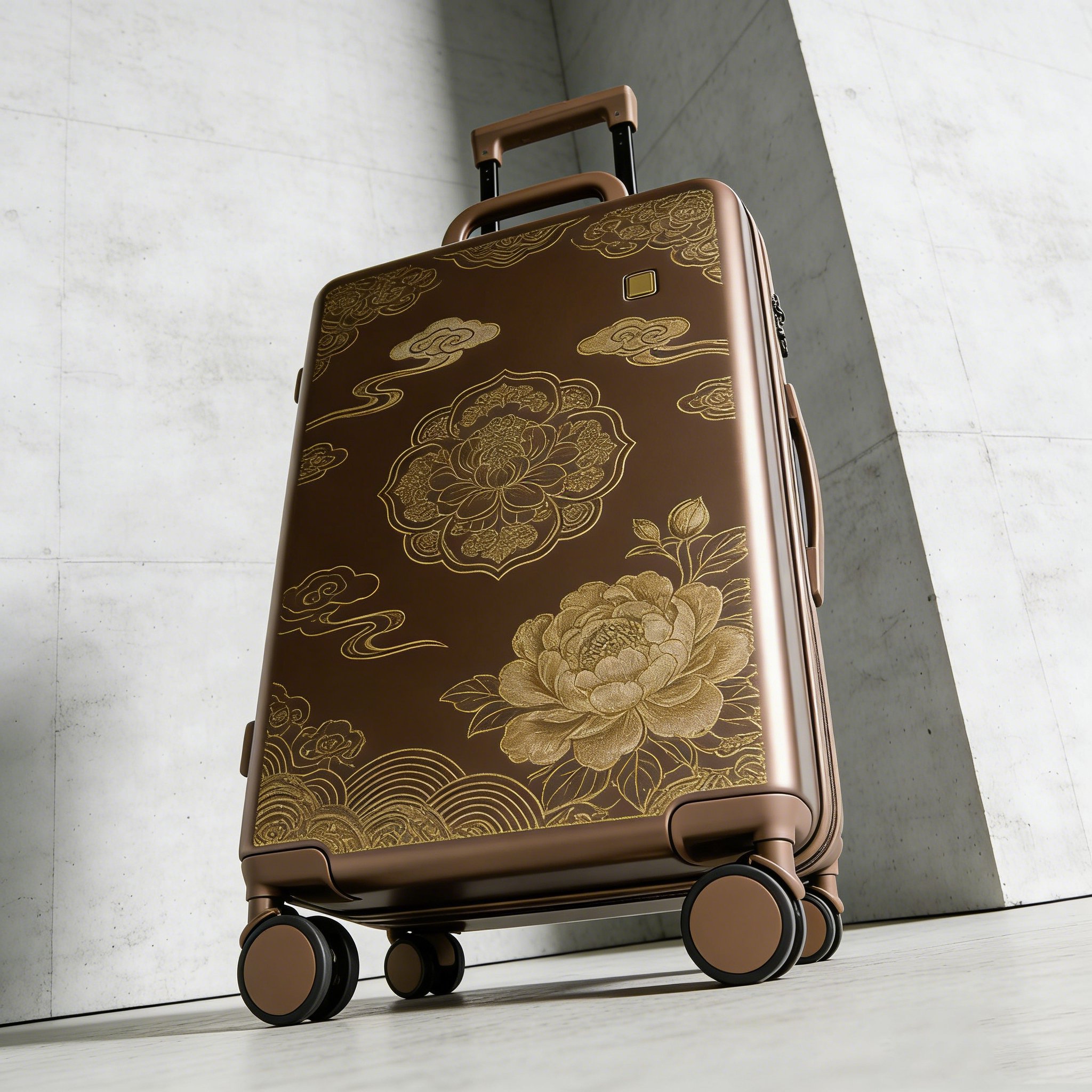 花柄キャリーバッグ 