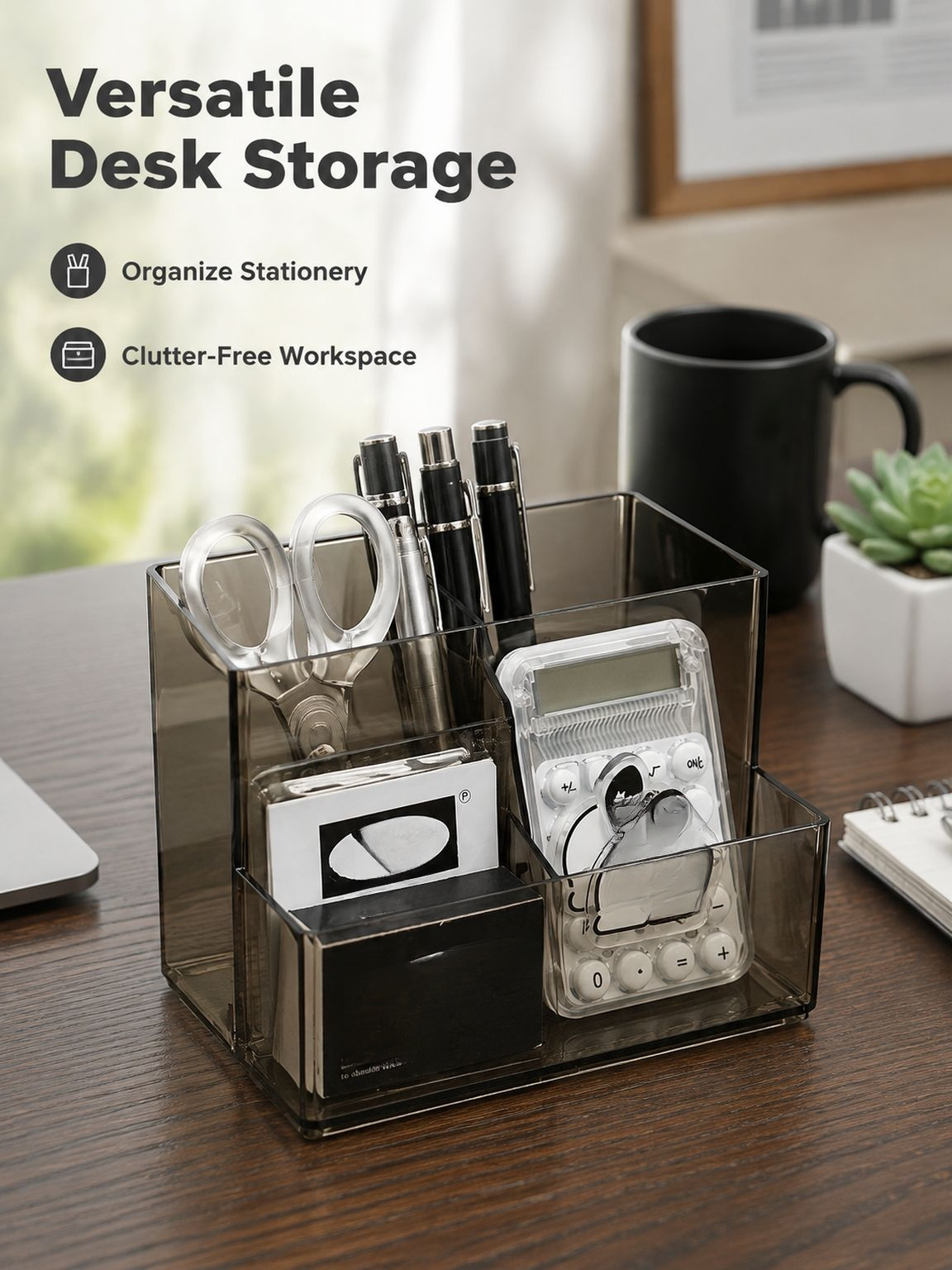 Desktop Storage Box for Cotton Pads, Puffs, and Skincare Products