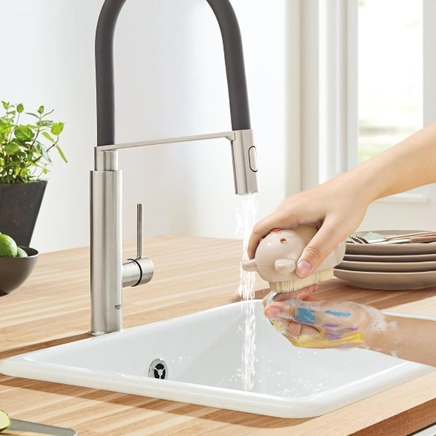 小熊洗手刷兒童指甲縫清潔刷