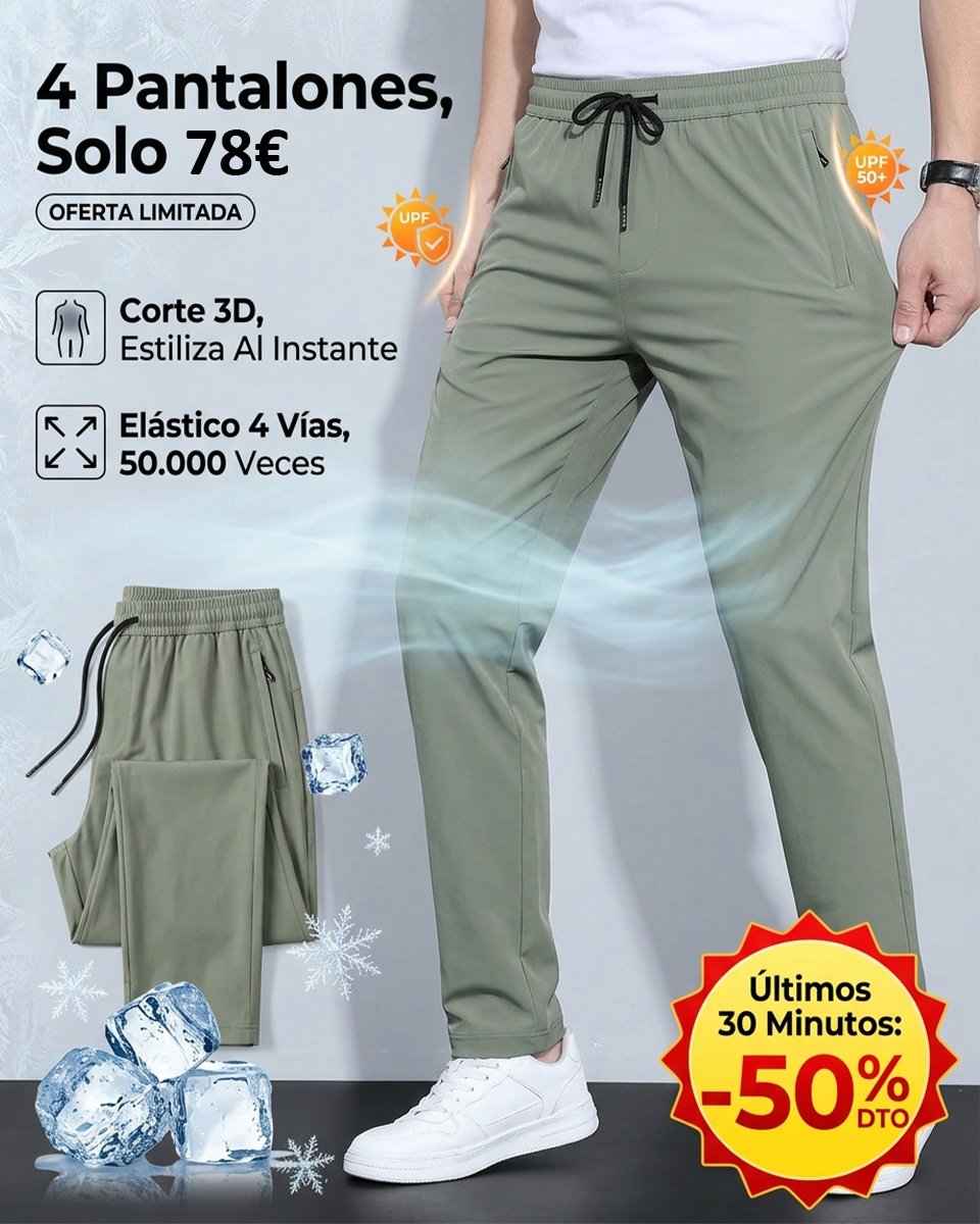 【Limitado 100 piezas】Pantalón largo de hielo transpirable y delgado con protección solar