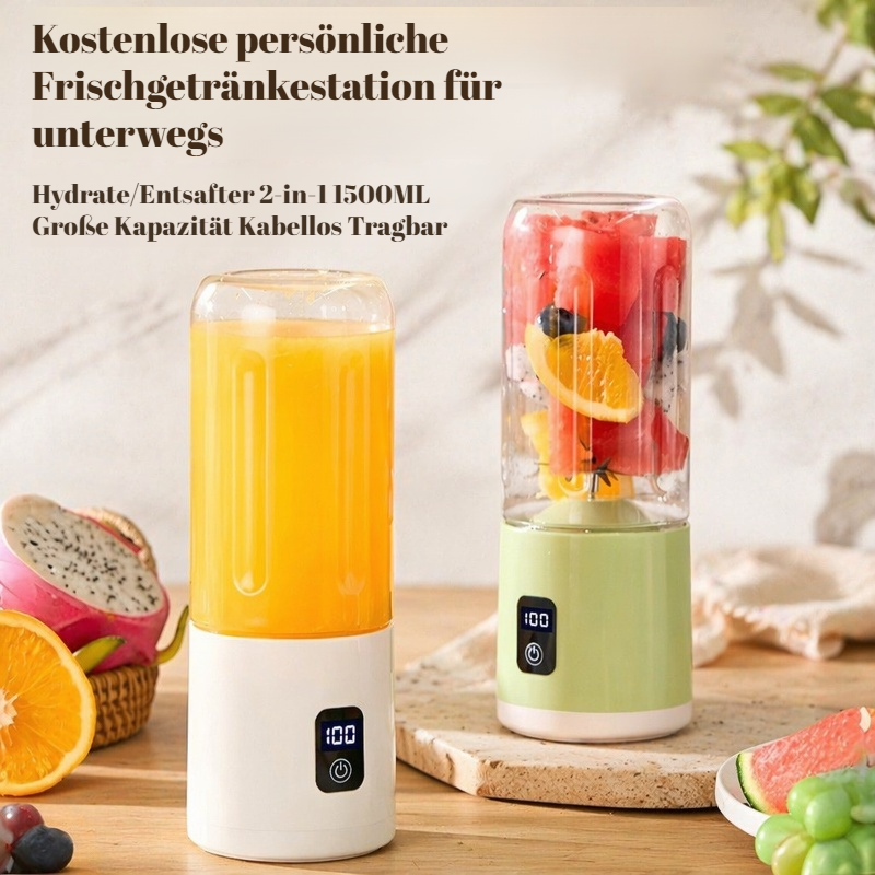 Mini Haushalts-Entsafter, tragbare wiederaufladbare Safttasse mit Digitalanzeige