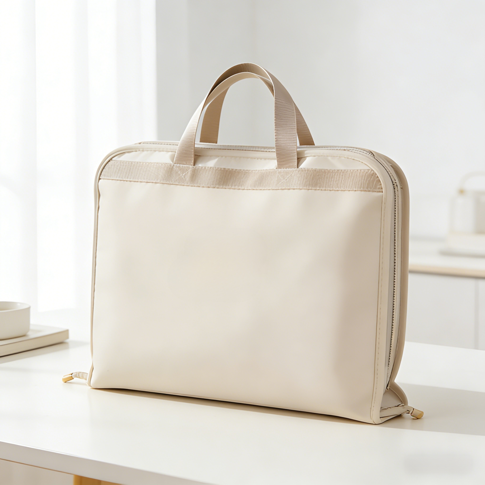 Bolsa organizadora de baño plegable de 4 capas con compartimento interior