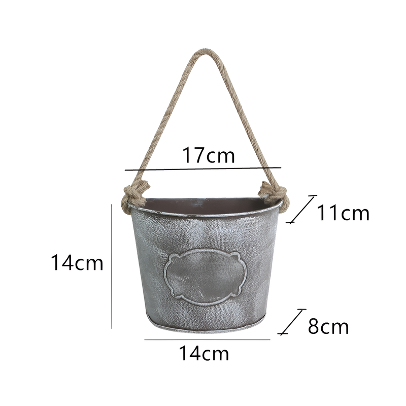 バルコニー用金属製壁掛け植木鉢