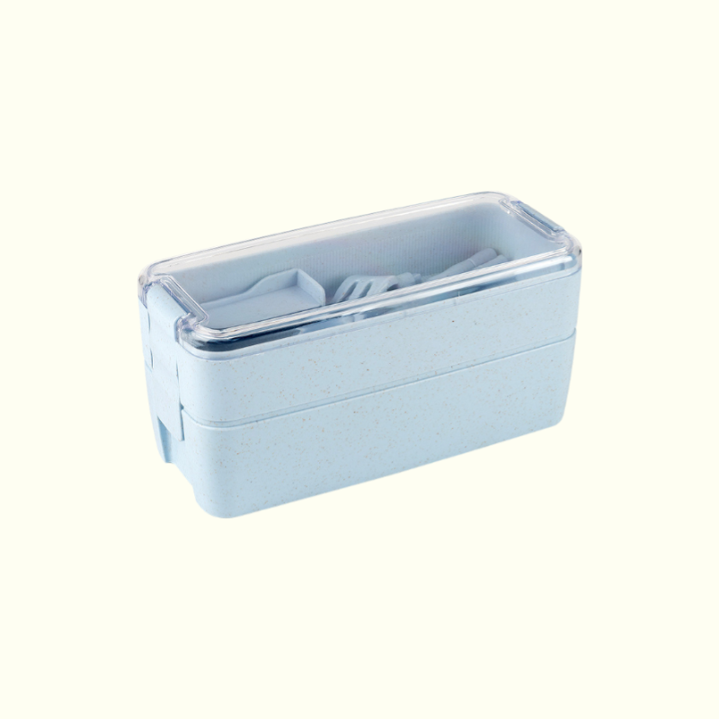 Portable Two-Layer Fruit Preservation Lunch Box