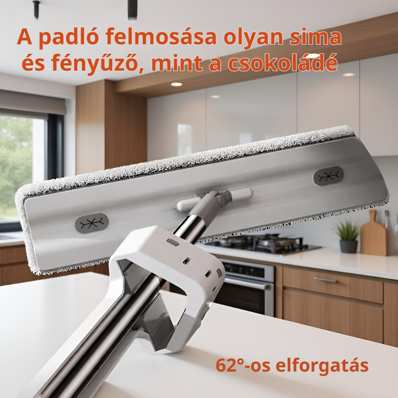  Kézmosás nélküli háromszög alakú, kétoldalas felmosó 